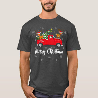 T-shirt Drôle Père Noël équitation Noël Arbre de Noël Char