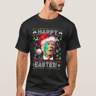 T-shirt Drôle Père Noël Joe Biden Joyeux Noël hideux de Pâ