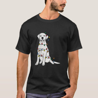 T-shirt Drôle Père Noël Labrador Retriever Les lumières de