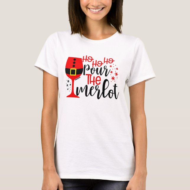T-shirt Drôle Père Noël Noël Noël Noël Noël Fête du Vin T- (Devant)