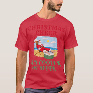 T-shirt Drôle Père Noël On Beach Christmas La Soeur Est Un