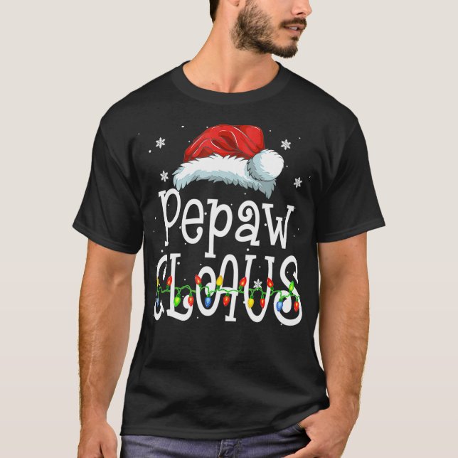 T-shirt Drôle Père Noël Pepaw Claus Cadeaux de famille de  (Devant)