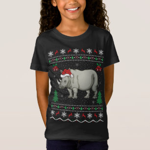 T-Shirt Drôle Père Noël Rhinoceros Xmas cadeau Rhinocino l