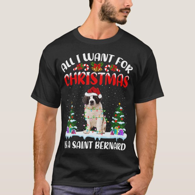 T-shirt Drôle Père Noël Tout Ce Que Je Veux Pour Noël Est  (Devant)
