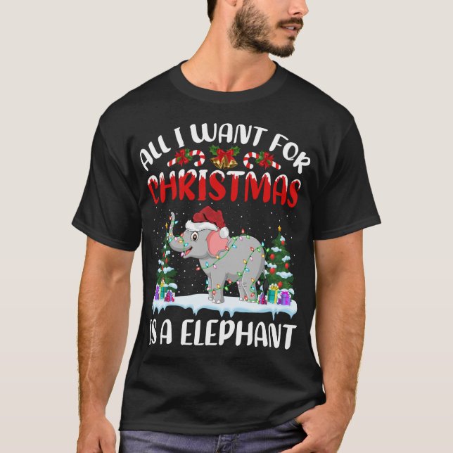 T-shirt Drôle Père Noël Tout Ce Que Je Veux Pour Noël Est  (Devant)