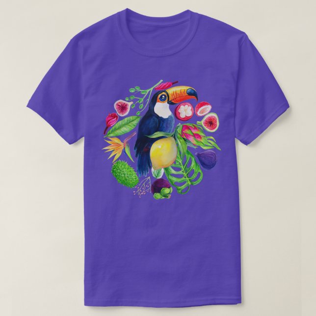 T-shirt Drôle perroquet de Cockatoo dans l'arbre (Design devant)