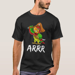 T-shirt Drôle Perroquet Pirate Avec Costume D'Halloween Sa