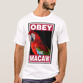 T-shirt Drôle perroquet rouge et vert macaw - Oiseau Art