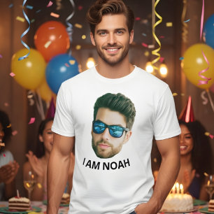 T-shirt Drôle personnalisé visage photo anniversaire party