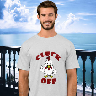 T-shirt Drôle petit coq CLUCK OFF Chemises