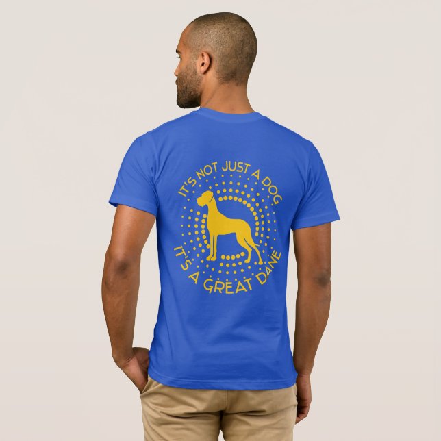T-shirt Drôle Petit Grand Danois (Dos entier)