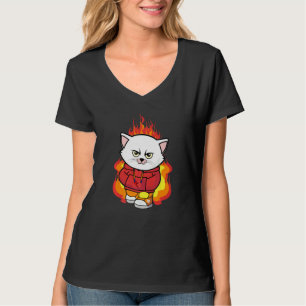 T-shirt Drôle Petit Kitten En Colère Sur Amoureux de les c