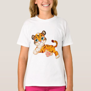 T-shirt Drôle petit tigre mignon