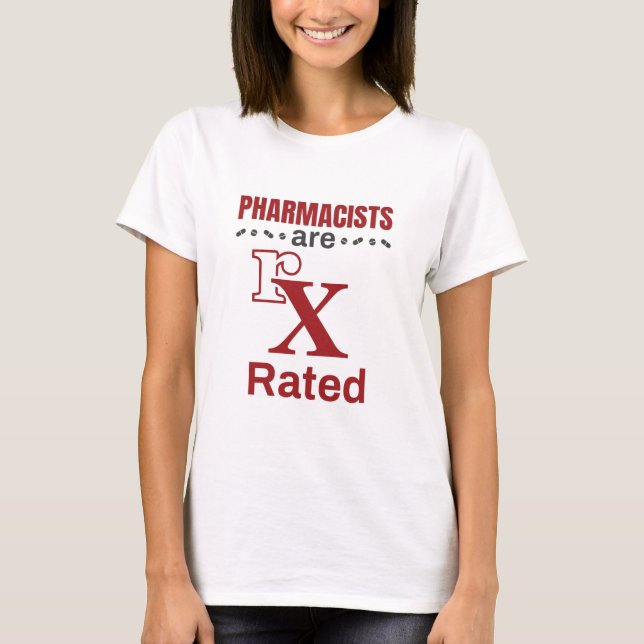 T-shirt Drôle Pharmaciens Les pharmaciens sont classés rX (Devant)