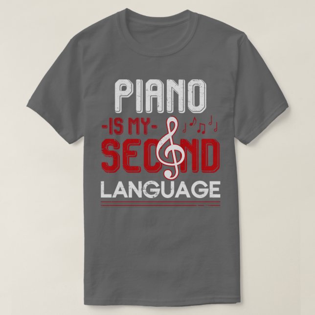 T-shirt Drôle Pianiste Citation Piano (Design devant)