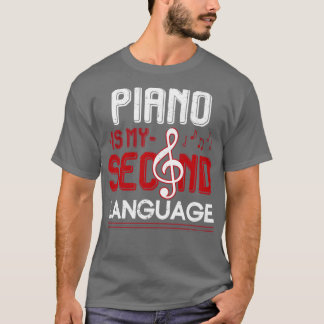 T-shirt Drôle Pianiste Citation Piano