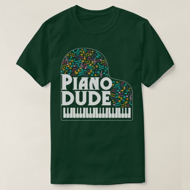 T-shirt Drôle Piano Player Hommes tous musiciens (Design devant)