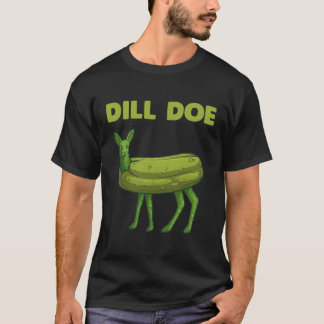 T-shirt Drôle Pickle Art Hommes Dill Doe Deer Green Dil