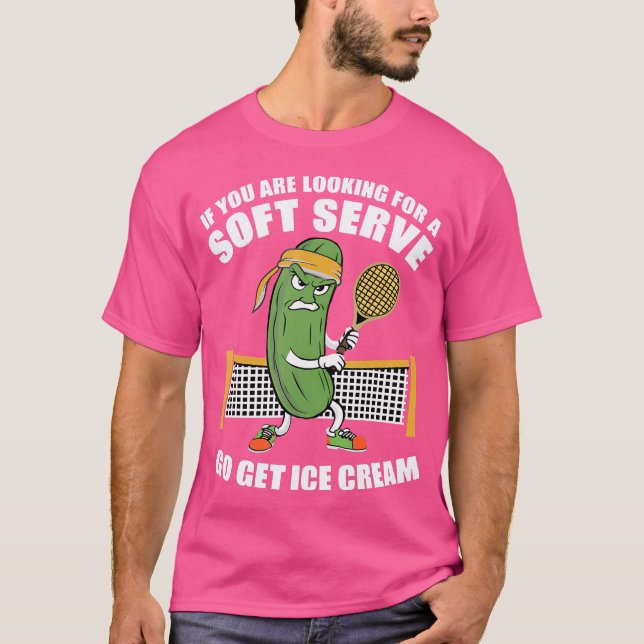 T-shirt Drôle Pickleball Jouer Pickle Tennis Soft Sert (Devant)