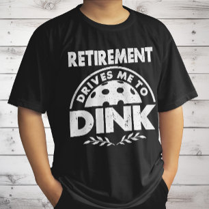 T-shirt Drôle Pickleball Retraite Me Conduit À Diner Cadea