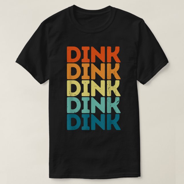 T-shirt Drôle Pickleball Retro SunsetVintage Dink Amateurs (Design devant)
