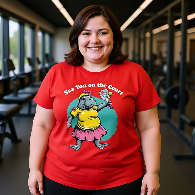T-shirt Drôle Pickleball Sea You sur la Cour (Funny Pickleball Sea You on the Court T-Shirt)