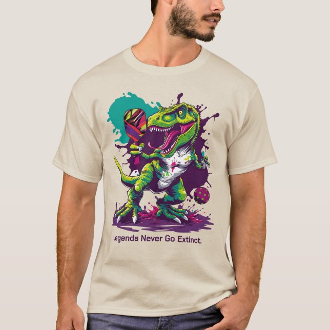 T-shirt Drôle Pickleballasaurus Rex (Devant)