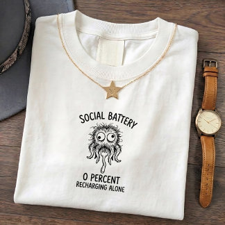 T-shirt drôle Pieuvre Introverti Wobbly