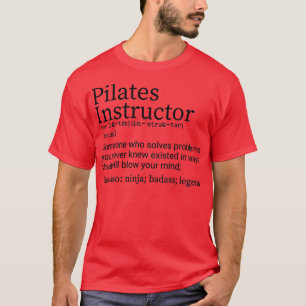 T-shirt Drôle Pilates Instructeur Définition Pilates Instr