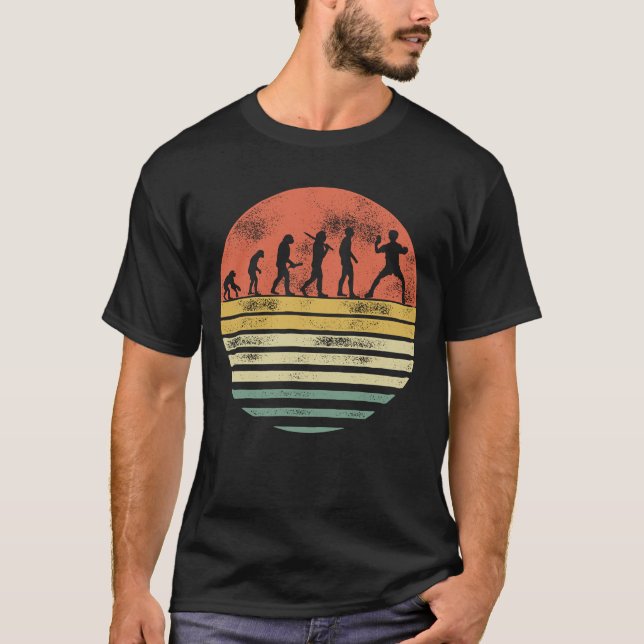 T-shirt Drôle Ping Pong Evolution Retro Table Tennis Cadea (Devant)