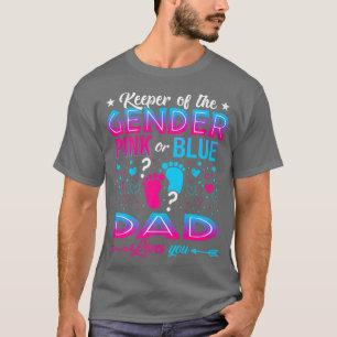 T-shirt Drôle Pink Ou Bleu Papa Vous Aime Genre Reveal Cut