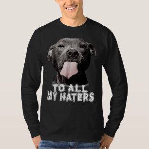 T-shirt Drôle Pitbull à tous mes détesteurs Pitbull Amoure