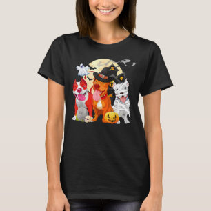T-shirt Drôle Pitbull Chien Sorcière Casquette  de peur Ci