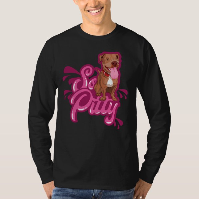 T-shirt Drôle Pitbull Terrier Si Pitty (Devant)