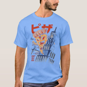T-shirt Drôle Pizza Kong Attaques City Asian Cadeau 83 350