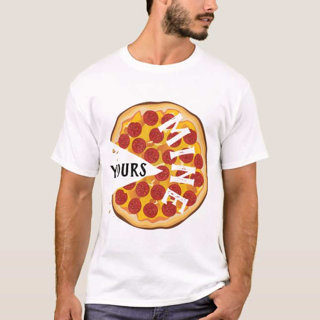 T-shirt Drôle pizza pepperoni mignonne foodie party (Devant)