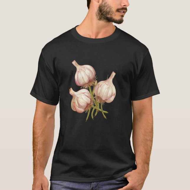 T-shirt Drôle Plantes d'ail (Devant)
