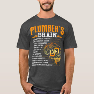 T-shirt Drôle Plumber Cadeaux Plumbers Cerveau