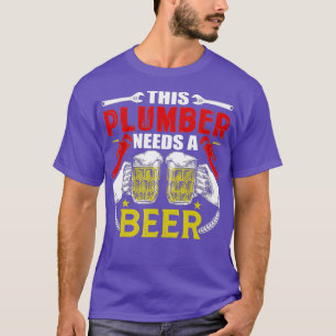 T-shirt Drôle Plumber Plumber Plaisanterie bière buveur ar