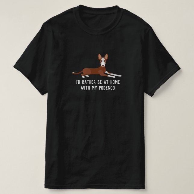 T-shirt Drôle Podenco Chien (Design devant)