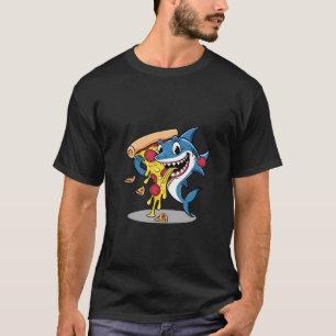 T-shirt Drôle Poisson de requin Pizza