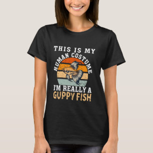 T-shirt Drôle Poisson Guppy Citation Animaux Cool Poisson 