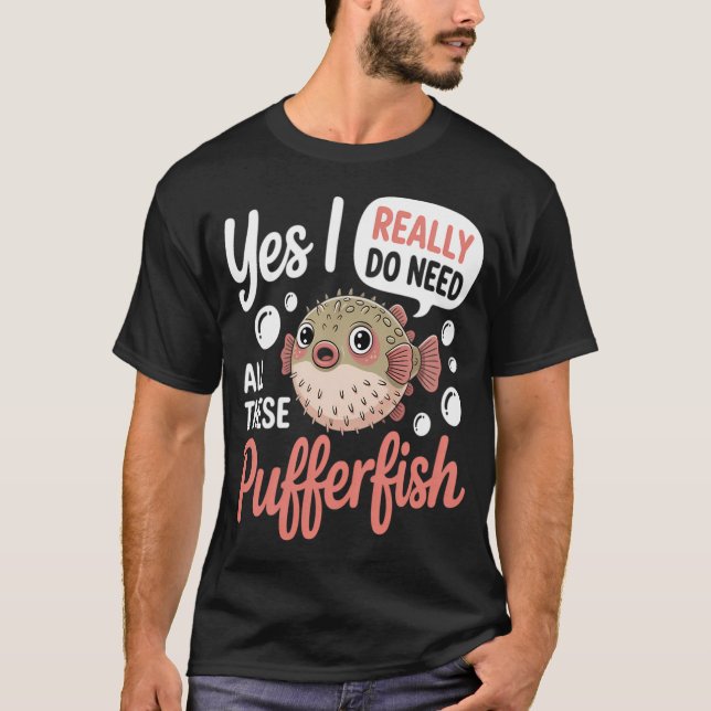 T-shirt Drôle Poisson Mignon Poisson-Ballon (Devant)