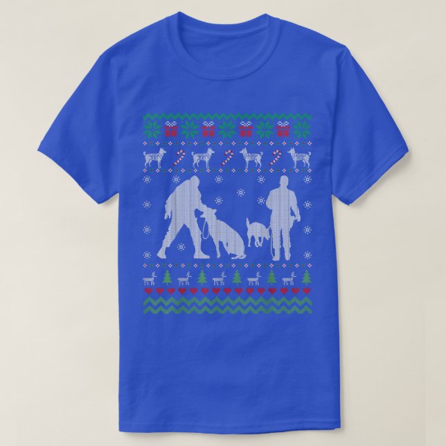 T-shirt Drôle Police K9 Chien moche cadeaux de Noël Sweate (Design devant)