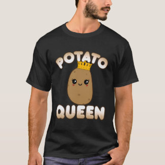 T-shirt Drôle Pomme de terre Cute Kawaii Style Souriant Po
