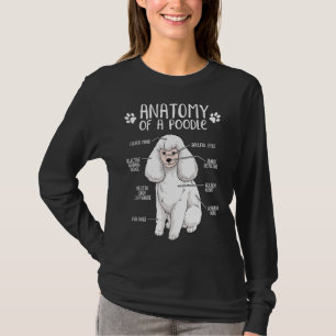 T-shirt Drôle Poodle Anatomie Cadeau Amoureux des chiens