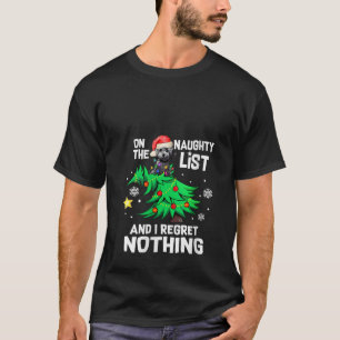 T-shirt Drôle Poodle sur Naughty Noël et je ne Regrette pa