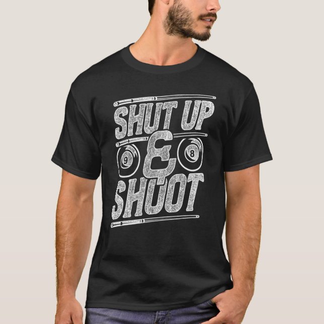 T-shirt Drôle Pool Player Billiards Cadeau (Devant)