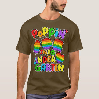 T-shirt Drôle Poppin dans KinderGarten Cool Forme simple P