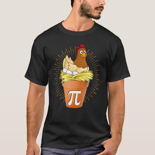 T-shirt Drôle Pot de poulet Pi Cool Math Enseignant Pi Jou (Devant)